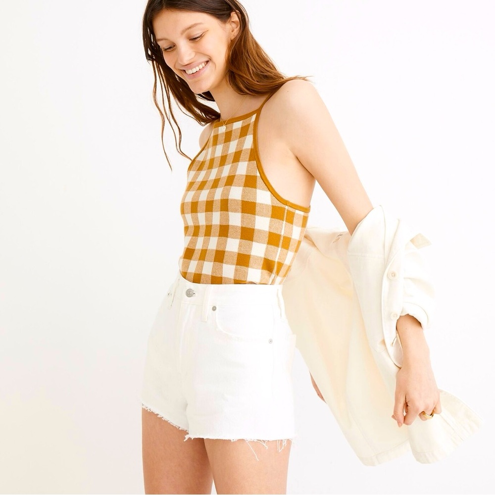 Madewell | Gingham Apron Sweater Tank | Sz S